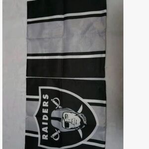 Black and Gray Raiders Accent Pillow